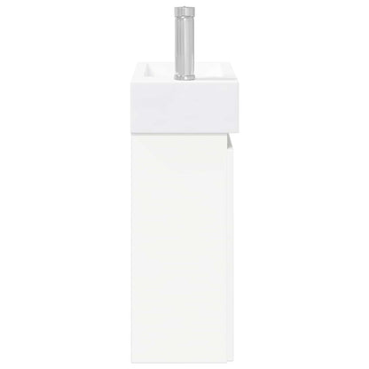 Bathroom Vanity Unit with Tap White 45.5 x 22.5 x 84 cm