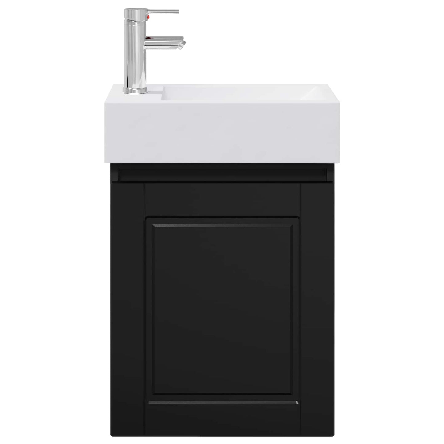 Bathroom Vanity Unit with Tap Black 45.5 x 22.5 x 84 cm