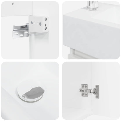 Bathroom Vanity Unit with Tap High Gloss White