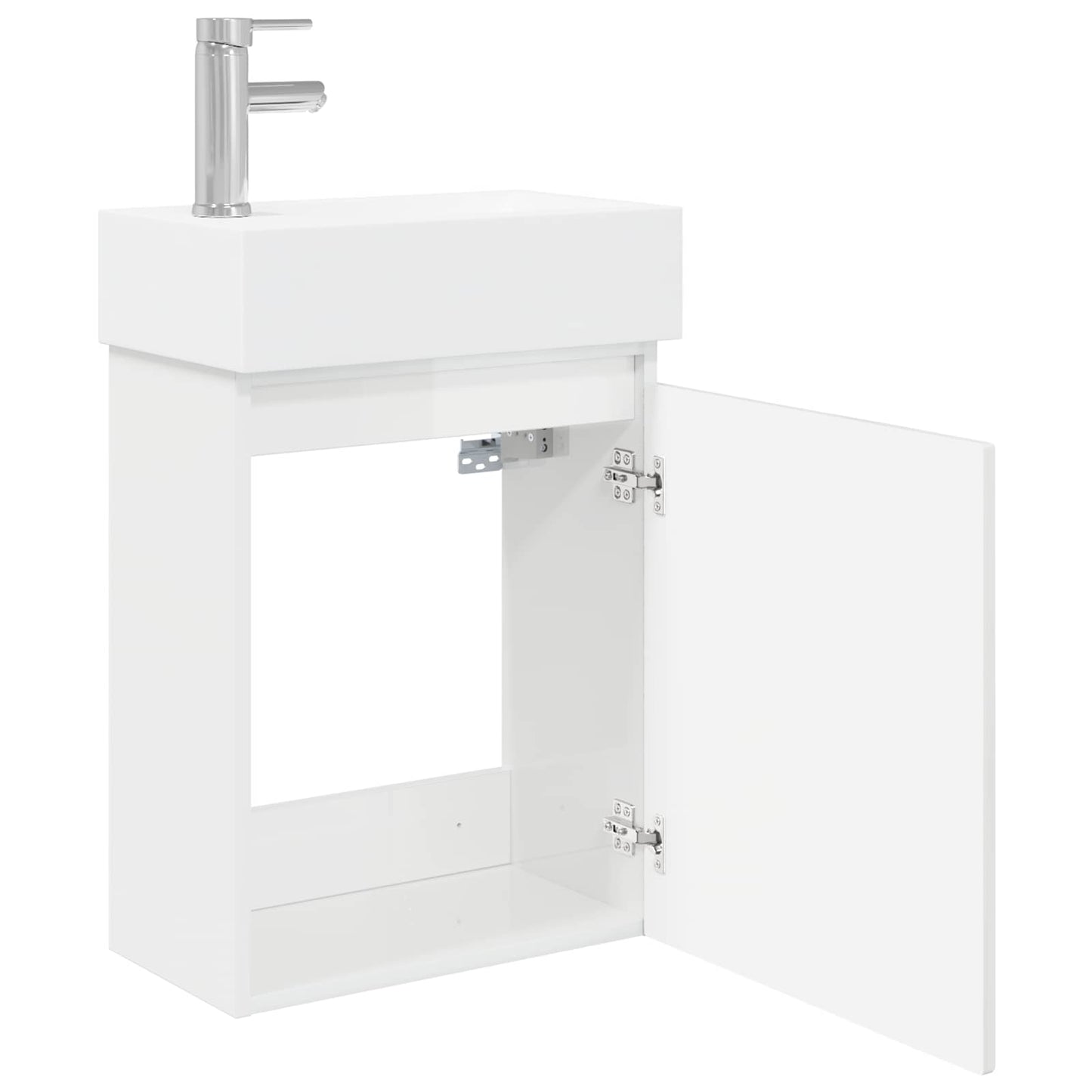 Bathroom Vanity Unit with Tap High Gloss White