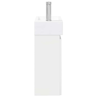 Bathroom Vanity Unit with Tap High Gloss White