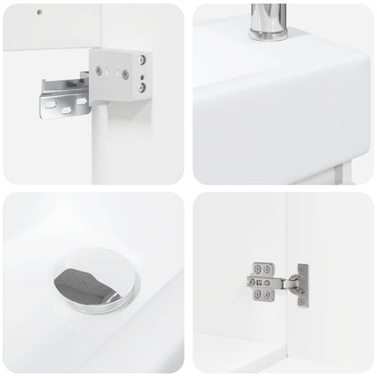 Bathroom Vanity Unit with Tap White 45.5 x 22.5 x 84 cm