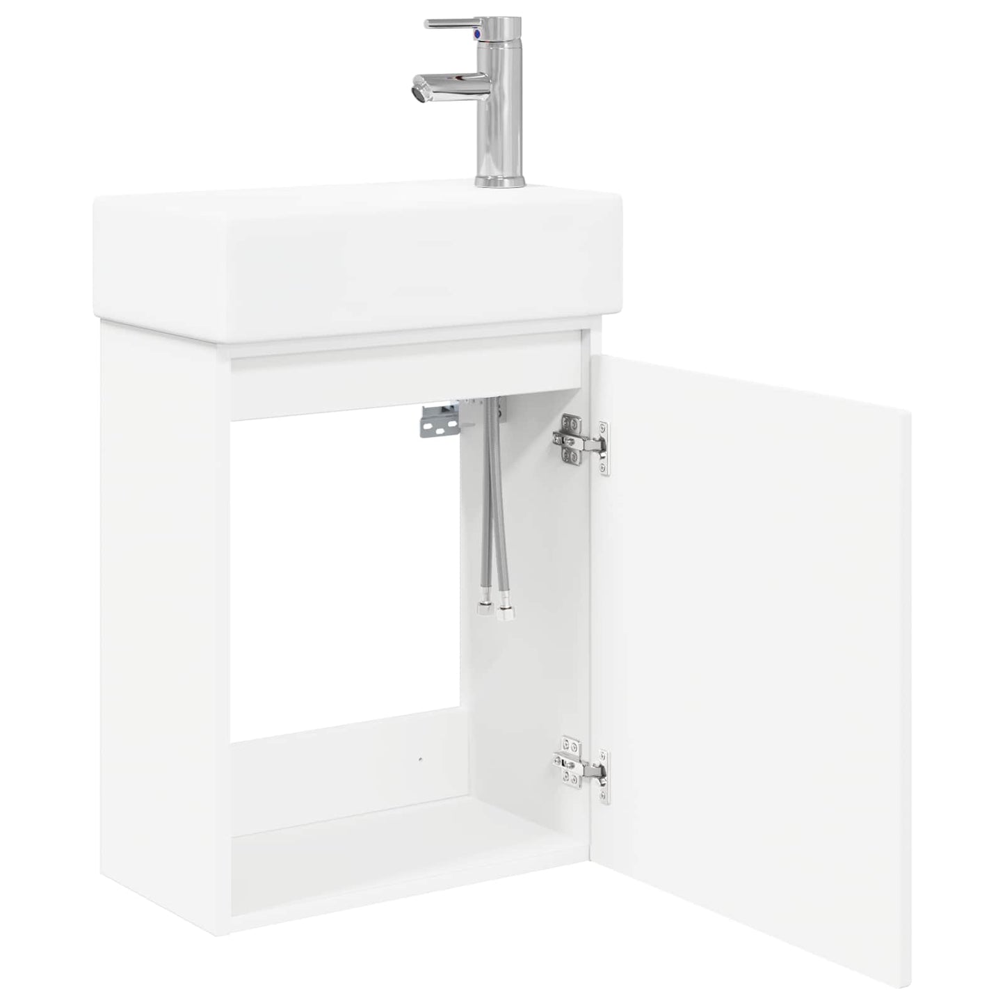 Bathroom Vanity Unit with Tap White 45.5 x 22.5 x 84 cm