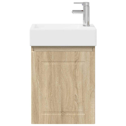Bathroom Vanity Unit with Tap Sonoma Oak 45.5 x 22.5 x 84 cm