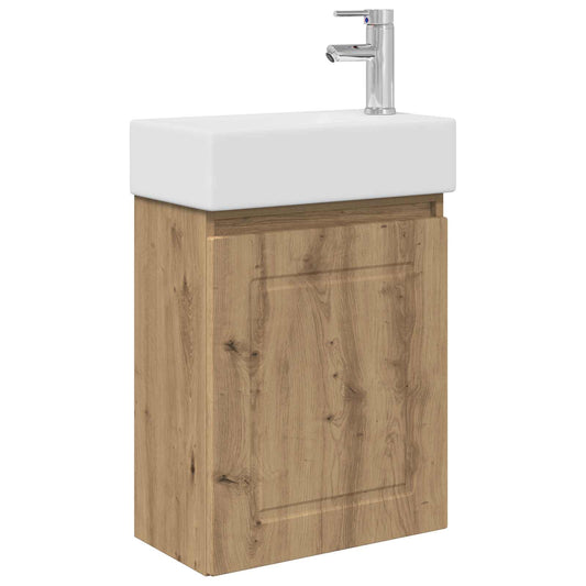 Bathroom Vanity Unit with Tap Artisan Oak 45.5 x 22.5 x 84 cm
