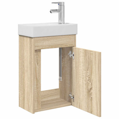 Bathroom Vanity Unit with Tap Sonoma Oak 40.5 x 22.5 x 62 cm