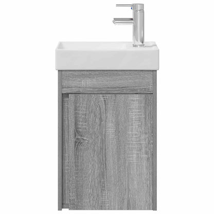 Bathroom Vanity Unit with Tap Grey Sonoma 40.5 x 22.5 x 62 cm