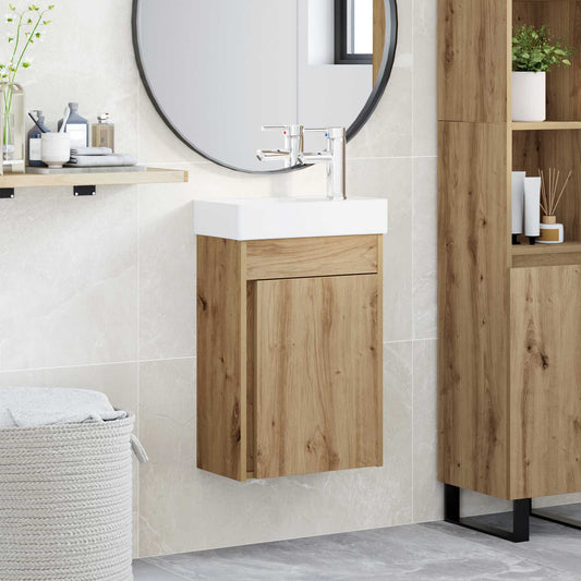 Bathroom Vanity Unit with Tap Artisan Oak 40.5 x 22.5 x 62 cm