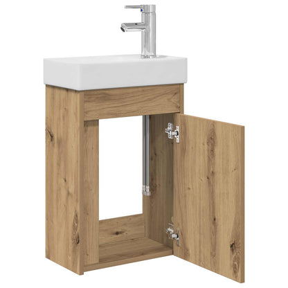 Bathroom Vanity Unit with Tap Artisan Oak 40.5 x 22.5 x 62 cm