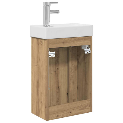Bathroom Vanity Unit with Tap Artisan Oak 40.5 x 22.5 x 62 cm