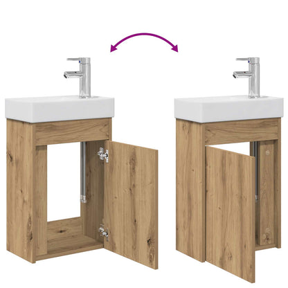 Bathroom Vanity Unit with Tap Artisan Oak 40.5 x 22.5 x 62 cm