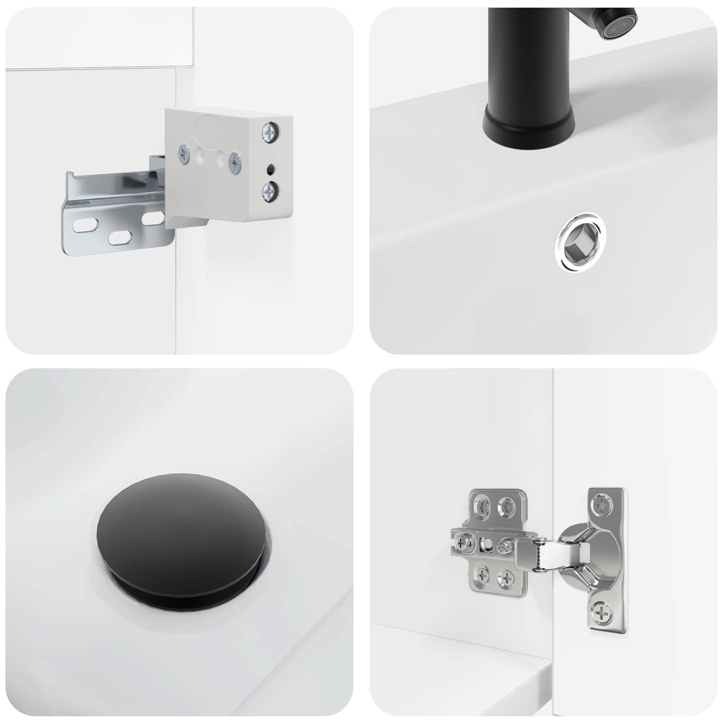 Bathroom Vanity Unit with Tap White 42 x 40 x 74.5 cm