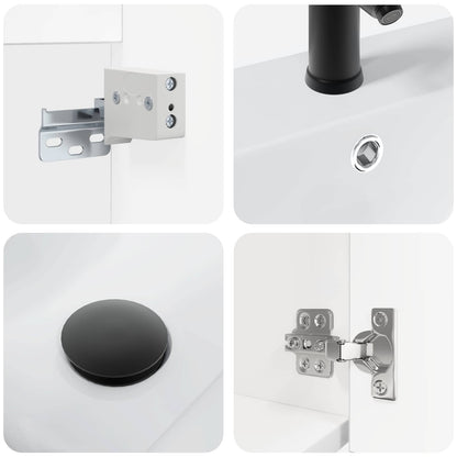 Bathroom Vanity Unit with Tap White 42 x 40 x 74.5 cm