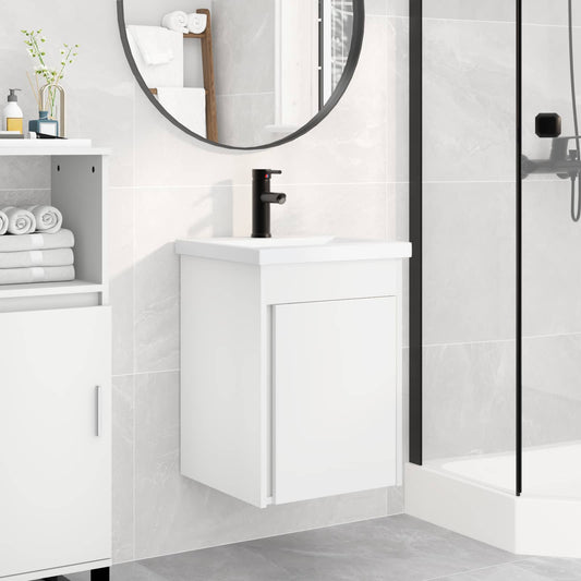 Bathroom Vanity Unit with Tap White 42 x 40 x 74.5 cm
