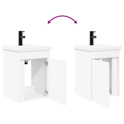 Bathroom Vanity Unit with Tap White 42 x 40 x 74.5 cm