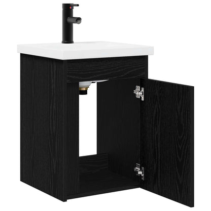 Bathroom Vanity Unit with Tap Black Oak 42 x 40 x 74.5 cm