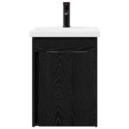 Bathroom Vanity Unit with Tap Black Oak 42 x 40 x 74.5 cm