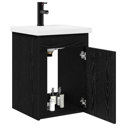 Bathroom Vanity Unit with Tap Black Oak 42 x 40 x 74.5 cm