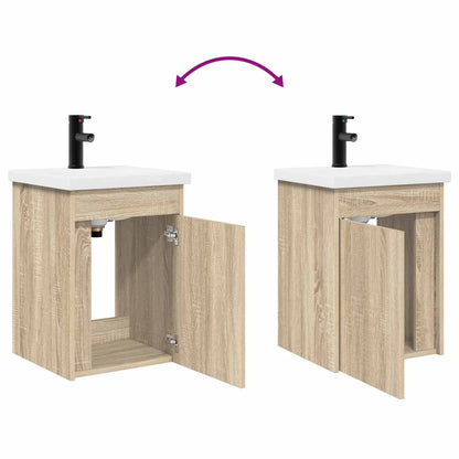 Bathroom Vanity Unit with Tap Sonoma Oak 42 x 40 x 74.5 cm