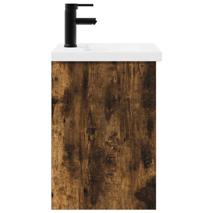 Bathroom Vanity Unit with Tap Smoked Oak 42 x 40 x 74.5 cm