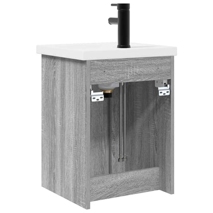 Bathroom Vanity Unit with Tap Grey Sonoma 42 x 40 x 74.5 cm