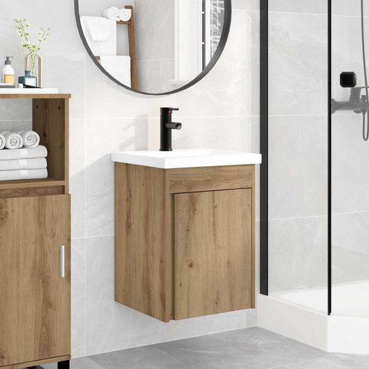Bathroom Vanity Unit with Tap Artisan Oak 42 x 40 x 74.5 cm