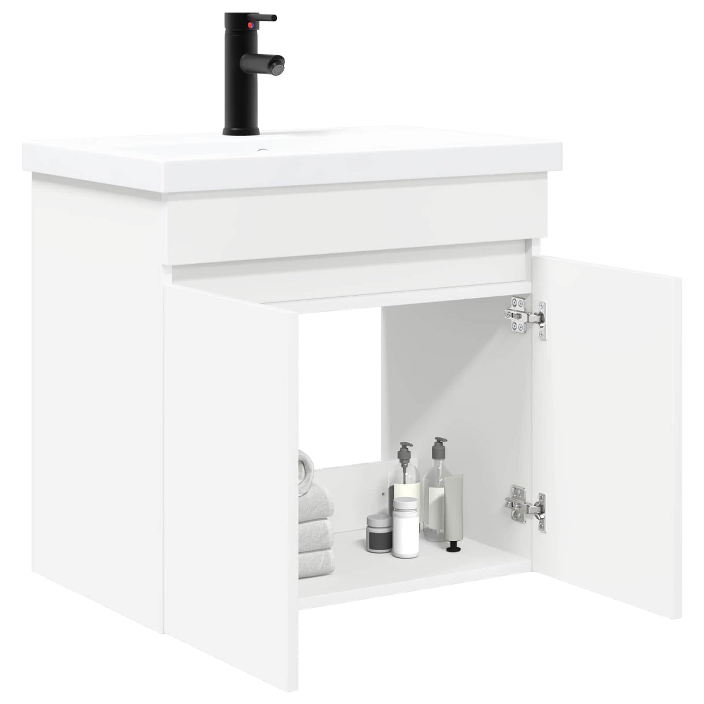 Bathroom Vanity Unit with Tap White 61 x 40 x 74.5 cm