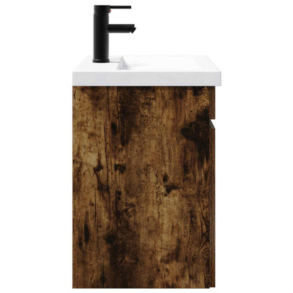 Bathroom Vanity Unit with Tap Smoked Oak 61 x 40 x 74.5 cm
