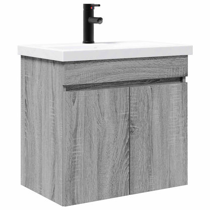 Bathroom Vanity Unit with Tap Grey Sonoma 61 x 40 x 74.5 cm