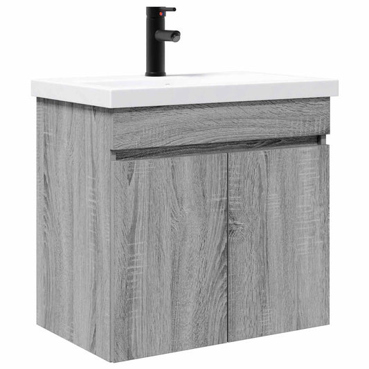 Bathroom Vanity Unit with Tap Grey Sonoma 61 x 40 x 74.5 cm