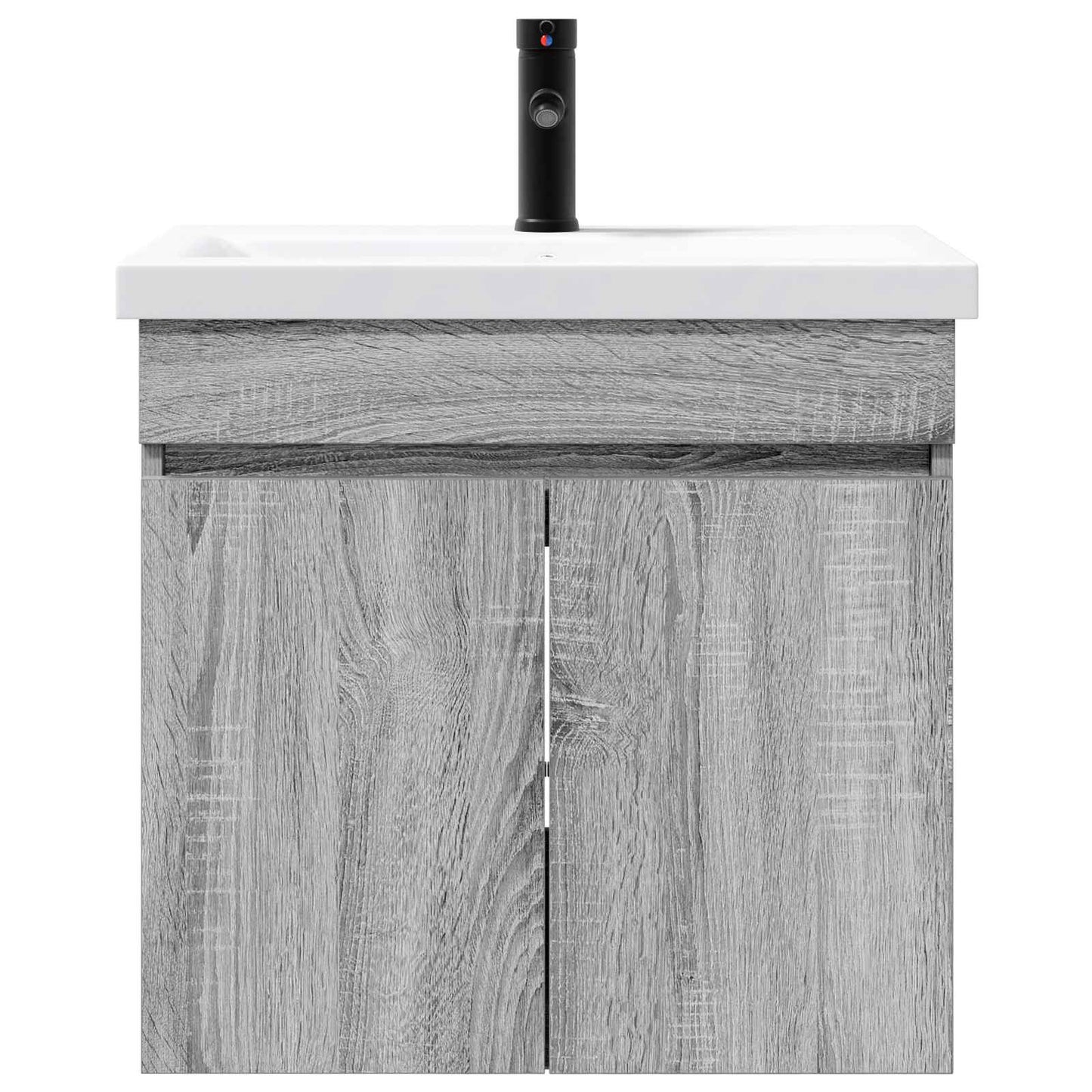 Bathroom Vanity Unit with Tap Grey Sonoma 61 x 40 x 74.5 cm