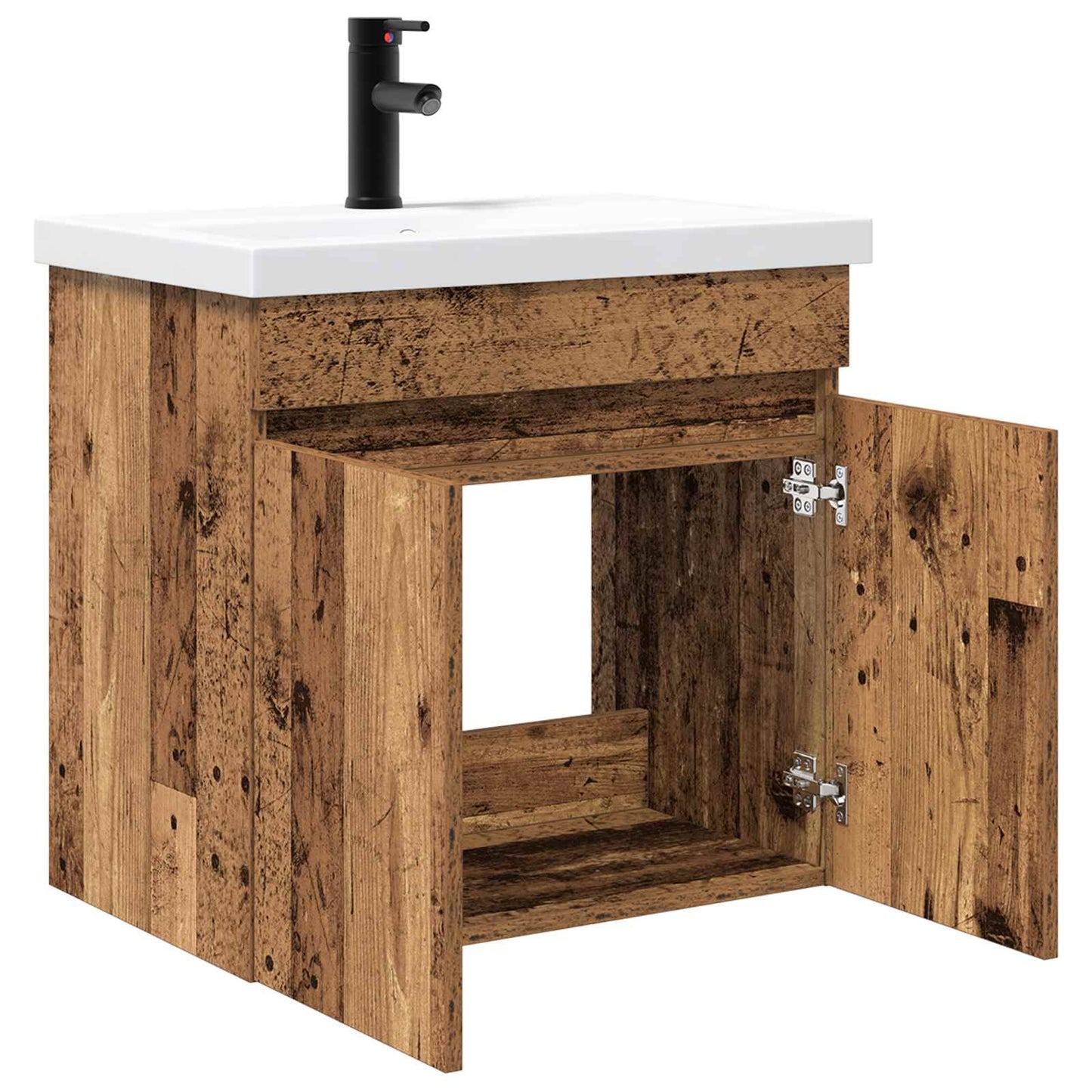 Bathroom Vanity Unit with Tap Old Wood 61 x 40 x 74.5 cm