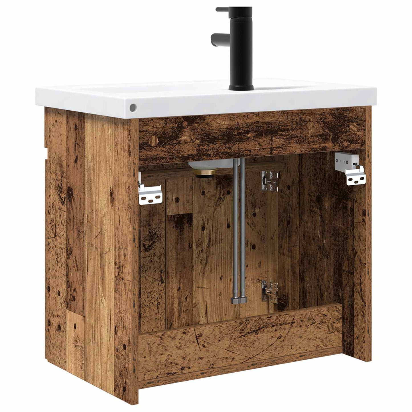 Bathroom Vanity Unit with Tap Old Wood 61 x 40 x 74.5 cm