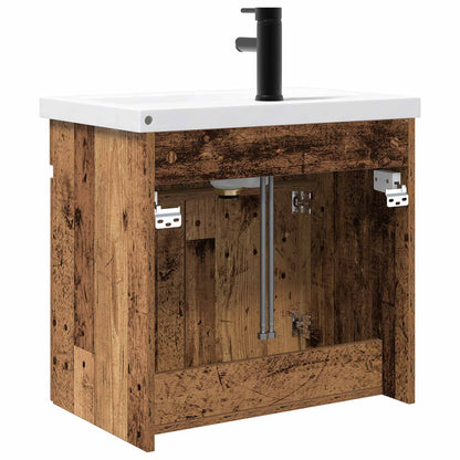 Bathroom Vanity Unit with Tap Old Wood 61 x 40 x 74.5 cm