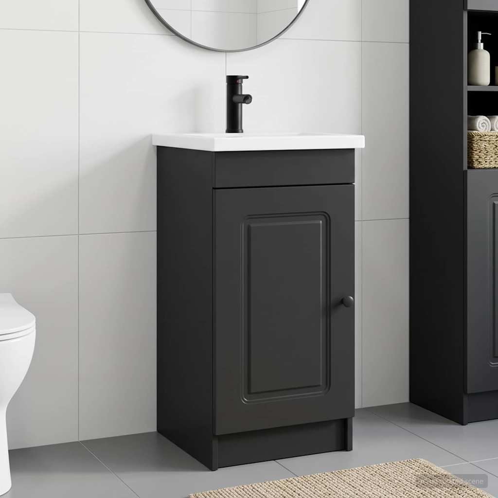 Bathroom Vanity with Sink Black 42 x 40 x 84.5 cm