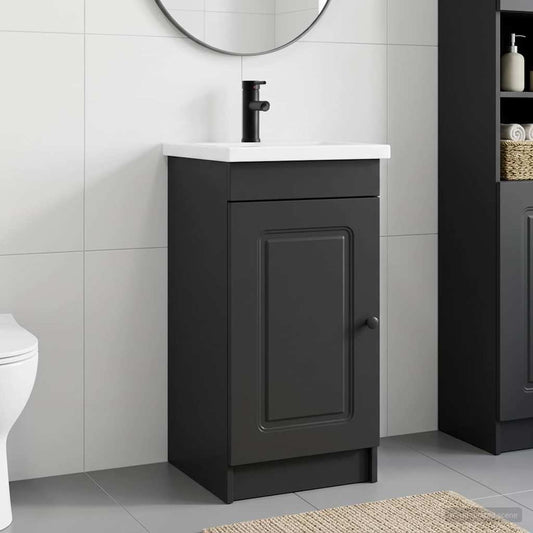 Bathroom Vanity with Sink Black 42 x 40 x 84.5 cm