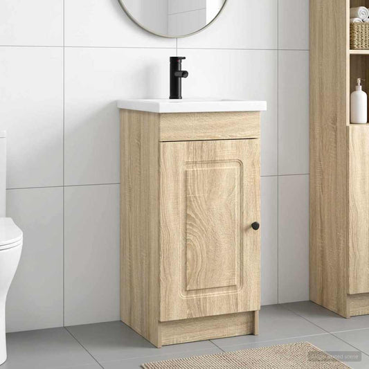 Bathroom Vanity with Sink Sonoma Oak 42 x 40 x 84.5 cm