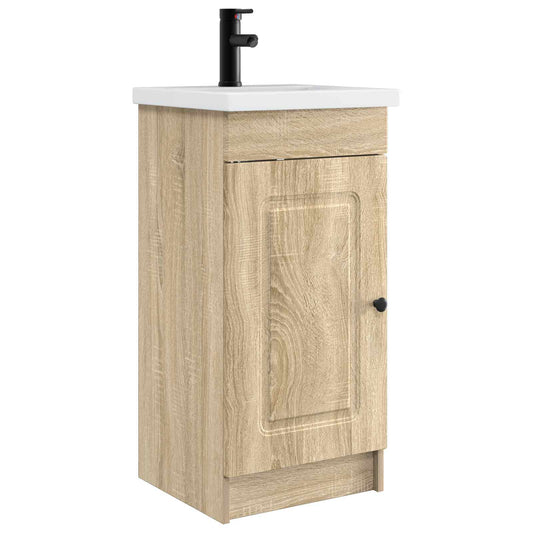 Bathroom Vanity with Sink Sonoma Oak 42 x 40 x 84.5 cm