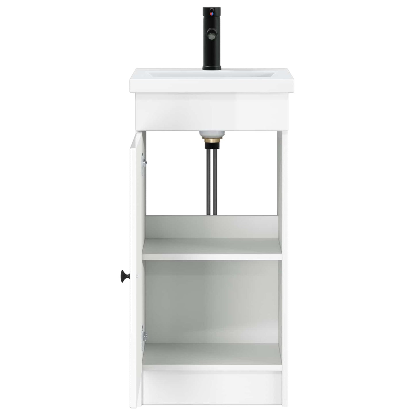 Bathroom Vanity with Sink High Gloss White 42 x 40 x 84.5 cm