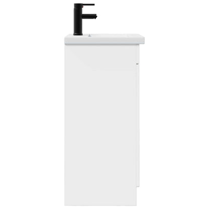 Bathroom Vanity with Sink High Gloss White 42 x 40 x 84.5 cm