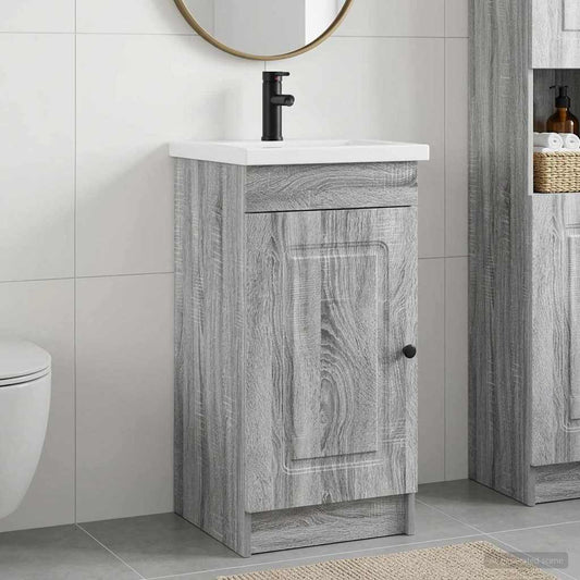 Bathroom Vanity with Sink Grey Sonoma 42 x 40 x 84.5 cm