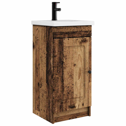 Bathroom Vanity with Sink Old Wood 42 x 40 x 84.5 cm