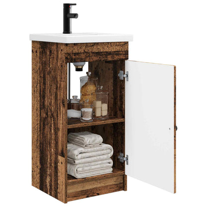 Bathroom Vanity with Sink Old Wood 42 x 40 x 84.5 cm