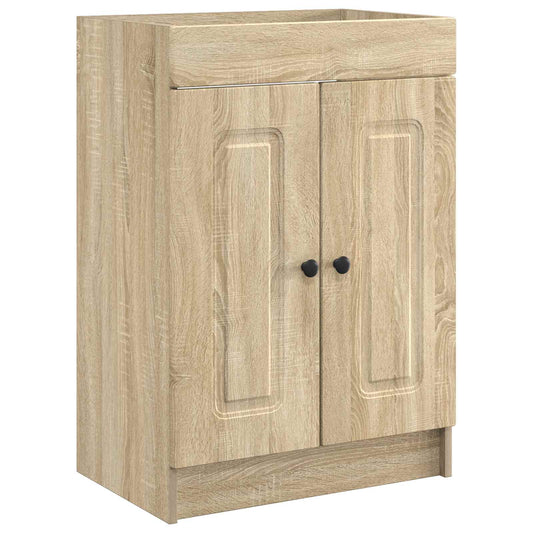 Bathroom under Sink Cabinet Sonoma Oak 56 x 37.5 x 81 cm
