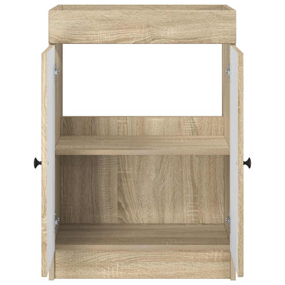 Bathroom under Sink Cabinet Sonoma Oak 56 x 37.5 x 81 cm