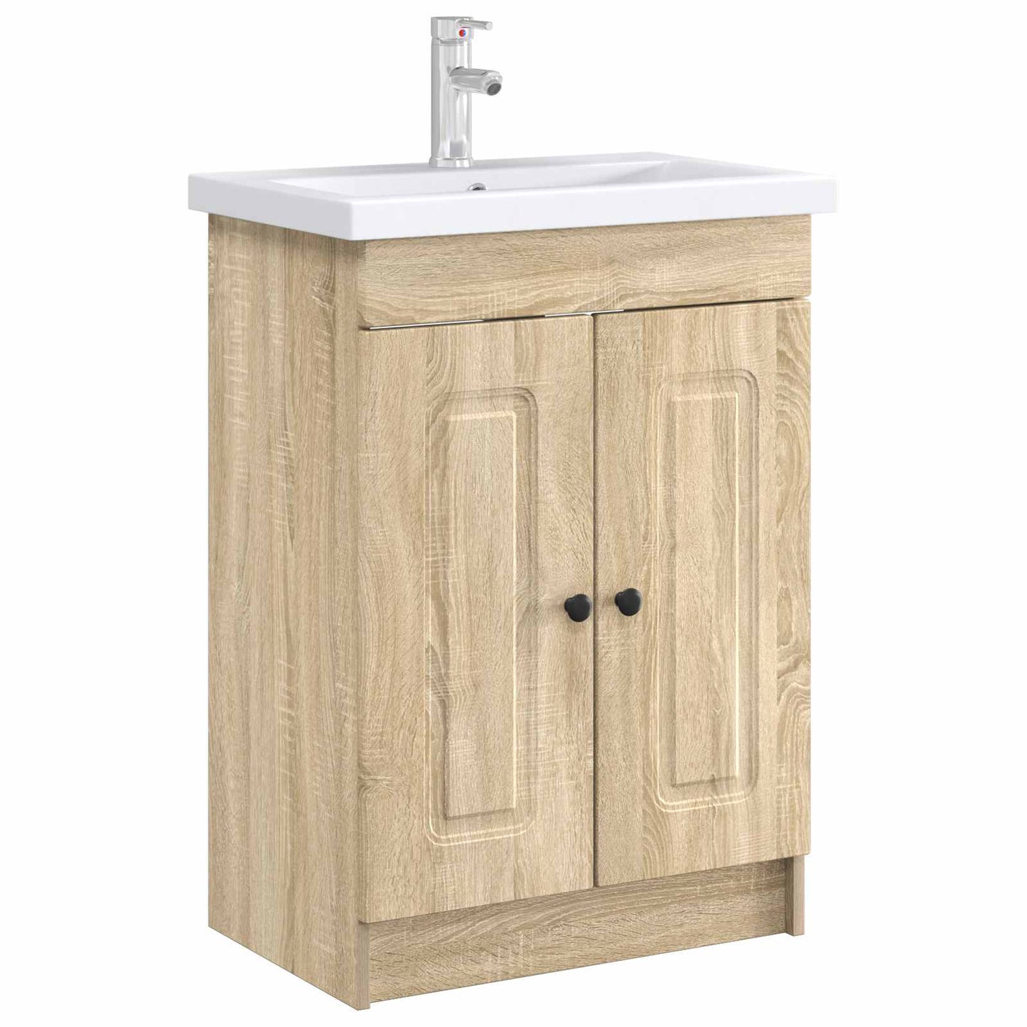Bathroom under Sink Cabinet Sonoma Oak 56 x 37.5 x 81 cm