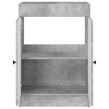 Bathroom under Sink Cabinet Concrete Grey 56 x 37.5 x 81 cm