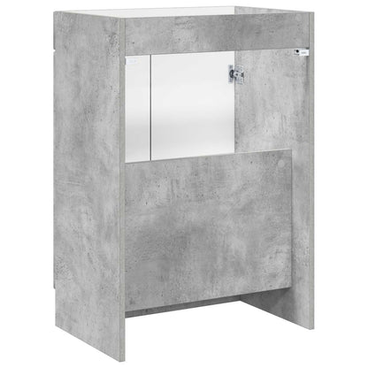 Bathroom under Sink Cabinet Concrete Grey 56 x 37.5 x 81 cm