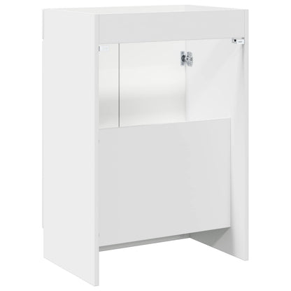 Bathroom under Sink Cabinet High Gloss White 56 x 37.5 x 81 cm