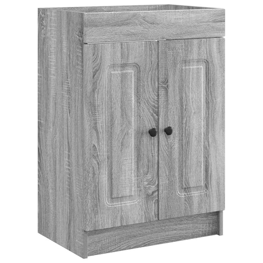 Bathroom under Sink Cabinet Grey Sonoma 56 x 37.5 x 81 cm